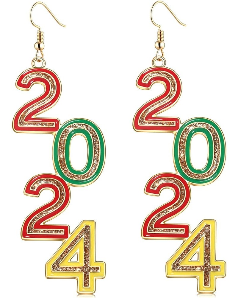 happy new year earrings 2023 alloy earrings for women new year eve drop dangle earrings 2023Colour $6.48 Earrings