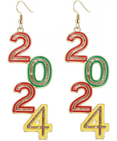 happy new year earrings 2023 alloy earrings for women new year eve drop dangle earrings 2023Colour $6.48 Earrings