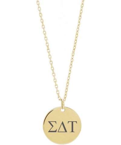 Dainty Sigma Delta Tau Necklace Sorority Necklace Sorority Circle Drop Lavalier Necklace $11.34 Necklaces