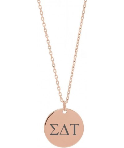 Dainty Sigma Delta Tau Necklace Sorority Necklace Sorority Circle Drop Lavalier Necklace $11.34 Necklaces