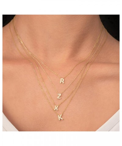 Initial Necklaces for Women, 14K Gold Plated Letter Necklace Dainty Gold Choker Necklaces for Women Trendy Name Necklace Pers...