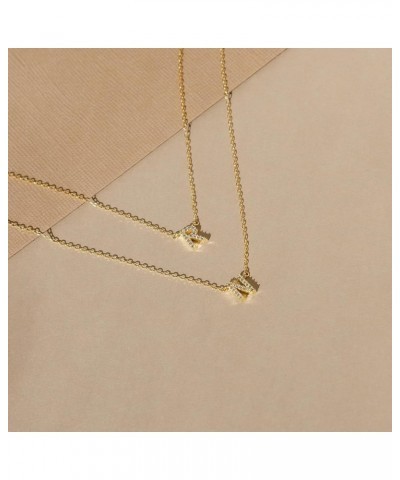 Initial Necklaces for Women, 14K Gold Plated Letter Necklace Dainty Gold Choker Necklaces for Women Trendy Name Necklace Pers...