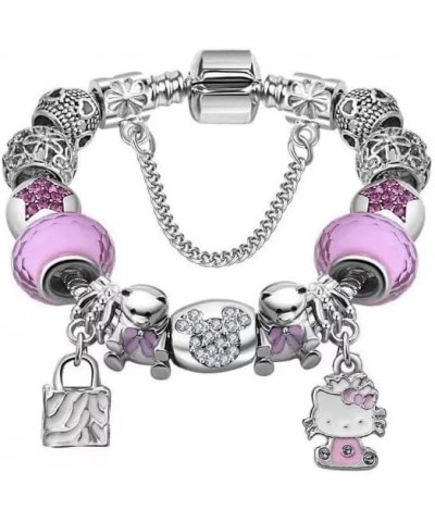 Pink Kitty charm bracelet includes: 1 safety chain, bracelet & 13 charms $16.90 Bracelets