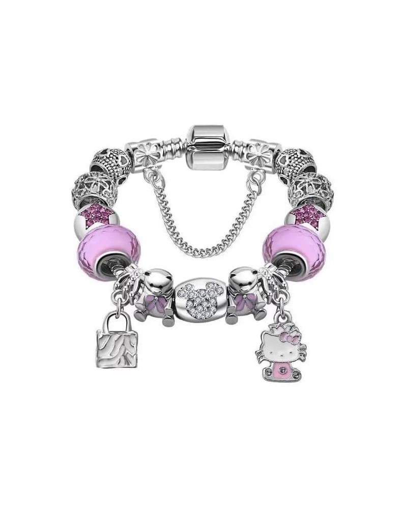 Pink Kitty charm bracelet includes: 1 safety chain, bracelet & 13 charms $16.90 Bracelets