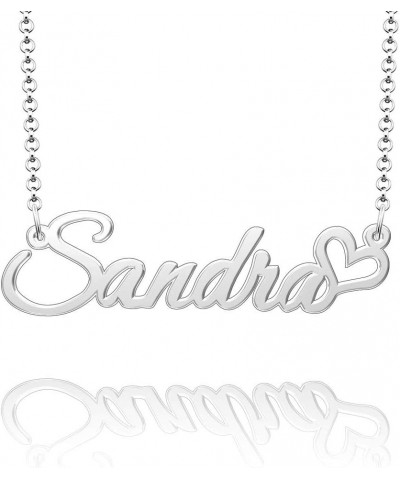 Sterling Silver Name Necklace Personalized with Crown Customized Prime Pendant for Girls Boys Men Women Sandra $12.89 Necklaces