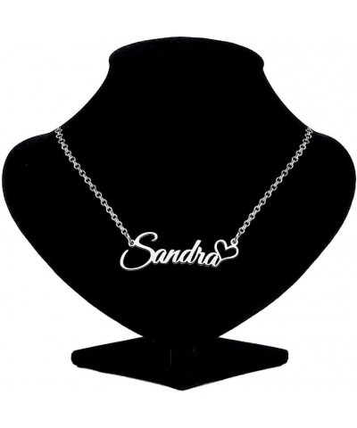 Sterling Silver Name Necklace Personalized with Crown Customized Prime Pendant for Girls Boys Men Women Sandra $12.89 Necklaces