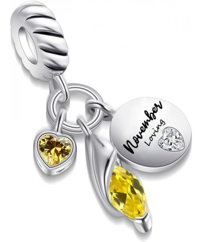 12 Teardrop Birthstone Birthday Charm for Pandora Bracelet Gift for Her Nov Teardrop $8.83 Bracelets