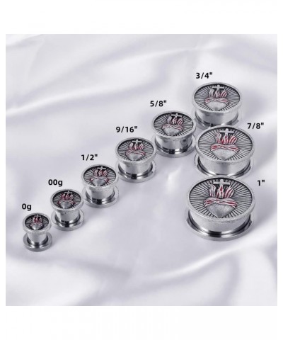 1 Pair Stainless Steel Screw Ear Gauges Flesh Tunnels Plugs Punk Cross Stretcher Piercing For Men Women Gauge 8mm-25mm 1/2"-1...