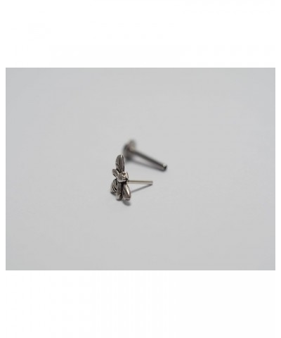 Tiny bee Earring -18g, 16g Surgical stainless steel Labret Barbell, Push Pin Post, Flat Back,Cartilage earring, Piercing Jewe...