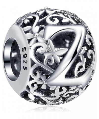 Letter Z Charms 925 Sterling Silver Alphabet Bead for Bracelets Spell Your Word $9.87 Bracelets