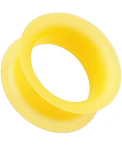 Ultra Thin Flexible Silicone Ear Skin WildKlass Double Flared Tunnel Plug (Sold as Pairs) 1/2" (12.5mm) Yellow $8.95 Body Jew...