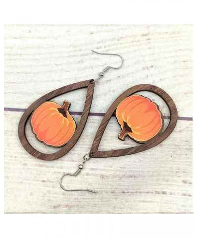 Thanksgiving Earrings for Women Fall Earrings Maple Leaf Pumpkin Teardrop Earring Turkey Mushroom Acorn Earrings Autumn Wood ...