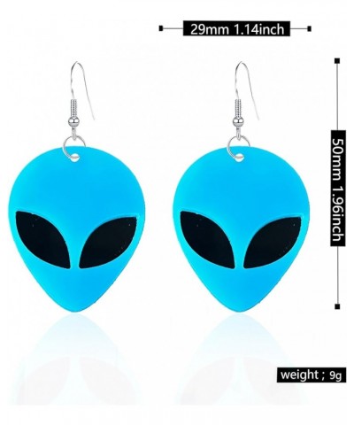 Funny Colorful Aliens Head Dangle Earrings for Women Men Party Jewelry, The Extraterrestrials Earrings for E.T. Cosplay Costu...