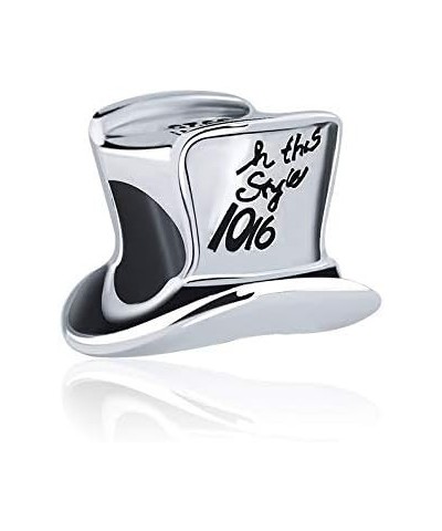 Mad Hatter's Hat Alice in Wonderland 925 Sterling Silver Charm Bead for Pandora & Similar Charm Bracelets or Necklaces $15.60...