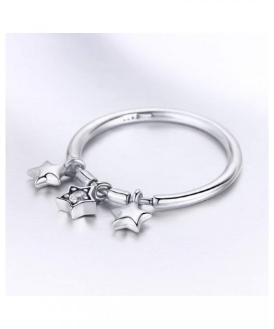 925 Sterling Silver Fashion Sparkling Dangle Star Finger Rings for Women Wedding Engagement Ring Jewelry $11.39 Rings