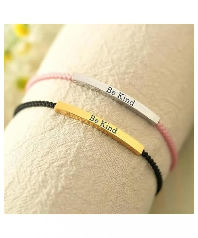 Be Kind of a Bitch Bracelet, Adjustable Hand Braided Wrap Bracelet for Women Jewelry Gifts Bracelet Rose Gold 2*Pink $9.71 Br...