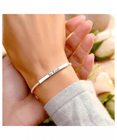 Be Kind of a Bitch Bracelet, Adjustable Hand Braided Wrap Bracelet for Women Jewelry Gifts Bracelet Rose Gold 2*Pink $9.71 Br...