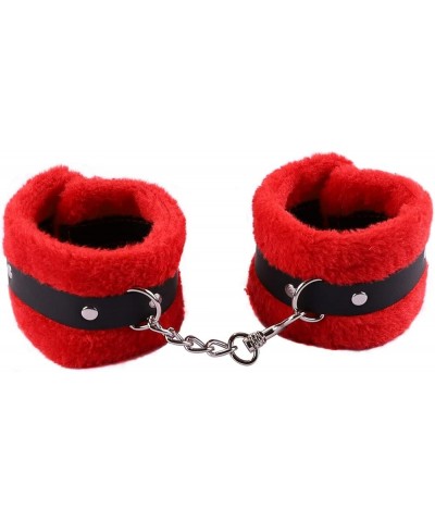 Fluffy Handcuff Bracelet Soft Plush Leg Cuff Wrist Adjustable Binding Cuff Bracelets Cosplay Yoga Jewelry for Women Men Lover...