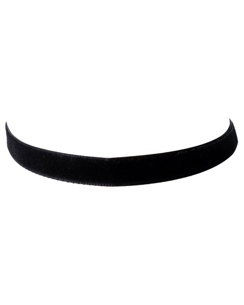 Classic Black Velvet 10mm Choker Necklace Black $5.93 Necklaces