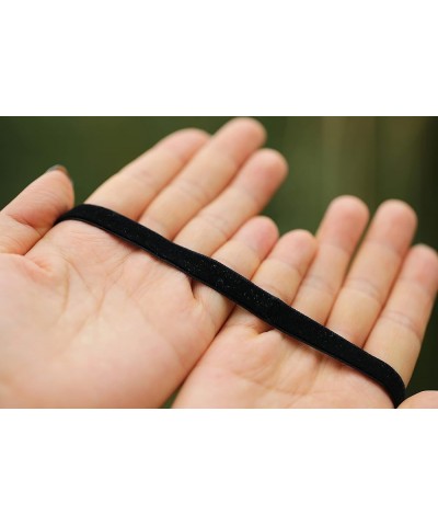 Classic Black Velvet 10mm Choker Necklace Black $5.93 Necklaces