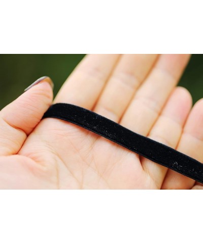 Classic Black Velvet 10mm Choker Necklace Black $5.93 Necklaces