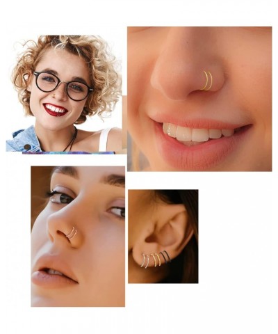 16G 8mm Surgical Steel Nose Septum Horseshoe Hoop Eyebrow Lip Navel Belly Nipple Piercing Ring 8mm Helix Tragus Daith Rook Ea...