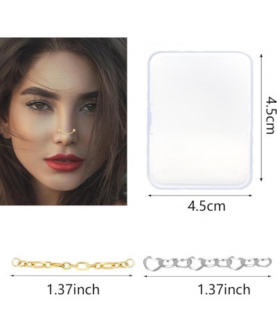 36-44 Pcs 18G 20G Nose Rings Studs Nose Rings for Women Nose Piercings Jewelry Surgical Stainless Steel Straight Nose Studs M...