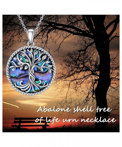 Tree of Life Necklaces 925 Sterling Silver Abalone Shell Family Tree Pendant Necklace Jewelry Gifts for Women Teen Girls Frie...