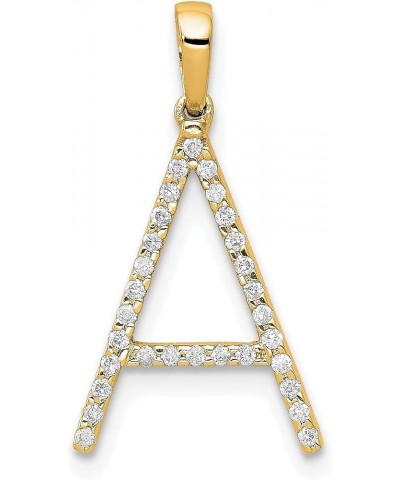 14K Diamond Letter D Initial Charm Pendant (Length 14.64mm Width 10.05 mm) Initial: A $92.86 Pendants