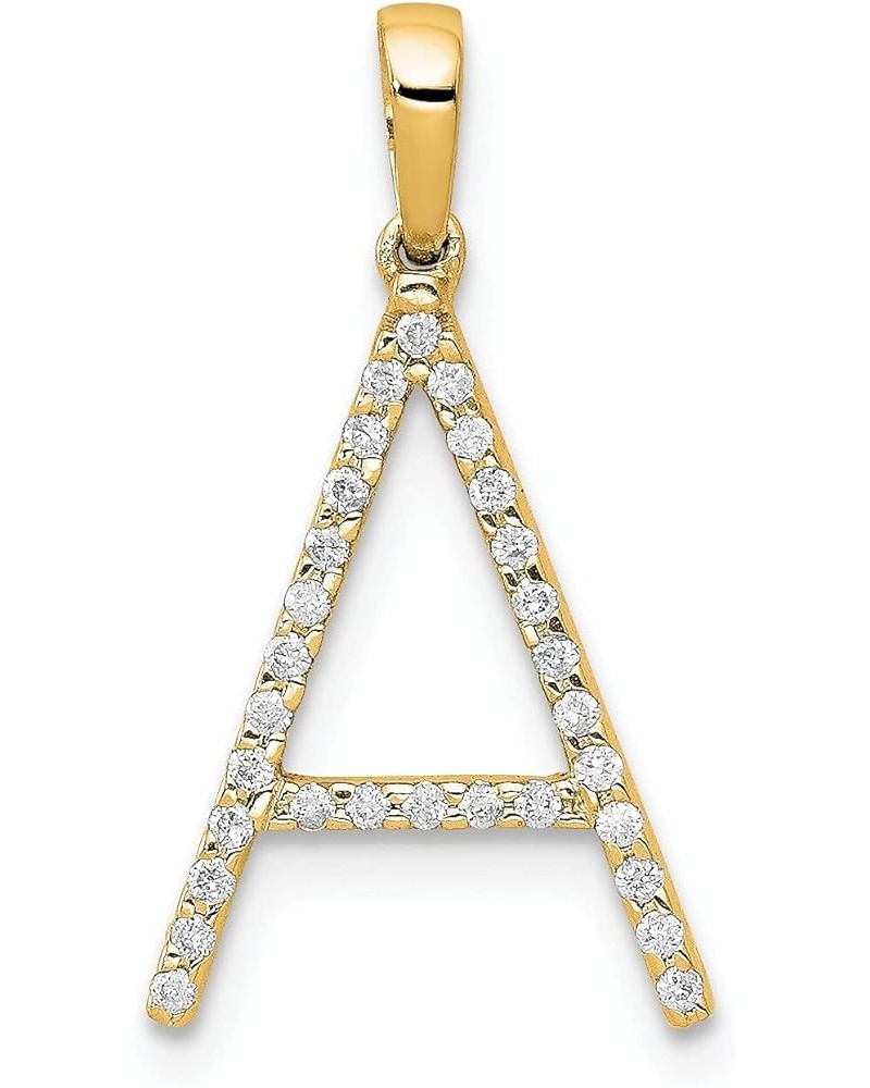 14K Diamond Letter D Initial Charm Pendant (Length 14.64mm Width 10.05 mm) Initial: A $92.86 Pendants