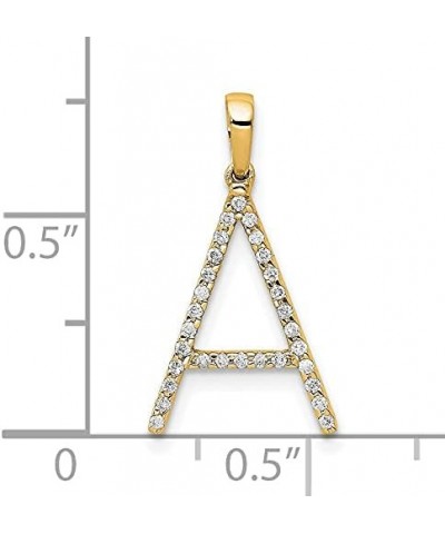 14K Diamond Letter D Initial Charm Pendant (Length 14.64mm Width 10.05 mm) Initial: A $92.86 Pendants