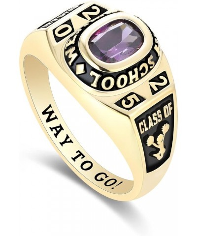 Authentic Class Ring for Women – Flawless Collection – Genuine 925 Sterling Silver or 10KT Gold – Customized High School Coll...