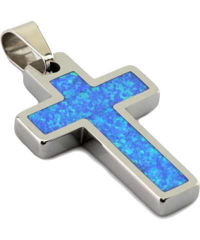 Personalized Tungsten Cross Gold Plated, Black Plated or Polished with Inlay of Opal, Hawaiian Koa Wood or Black Carbon Fiber...