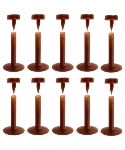 Set of 10 16GA Flesh Tone Flexible Bioflex Removable Push Top Piercing Retainers, Metal & Allergy Free Dark - 10mm (3/8") $9....