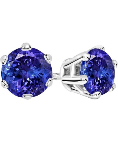 1/2-10 Carat Total Weight Tanzanite Stud Earrings 6 Prong Screw Back Platinum 2.0 carats $664.57 Earrings