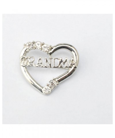 Crystal Emerald Rhinestone Grandma Love Heart Shaped Brooch Pin Mother's Day $6.03 Brooches & Pins