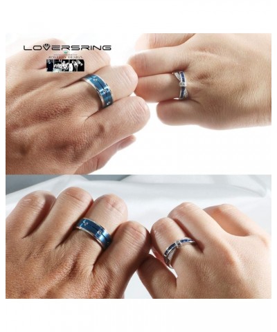 Adjustable Size Bridal Sets Wedding Ring Sets His and Hers Promise Ring Couples Bridal Sets Women 925 Sterling Silver Square ...