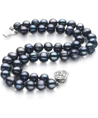 Lavinia Black 6-7mm Double Strand A Quality Freshwater 925 Sterling Silver Cultured Pearl Bracelet 7.5 Inches $40.30 Bracelets