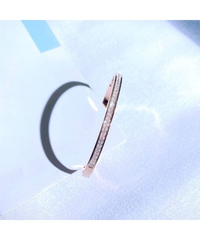 Love Bracelets 18K Gold Plated Crystal Belt Bangle Cubic Zirconia Titanium Steel Classic Girl Women's Gift Rose Gold Classic ...