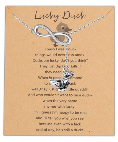 Lucky Duck Necklace Duck Lover Jewelry Friendship Good Luck Duck Charm Friendship Farewell Gift Lucky Duck $9.48 Necklaces