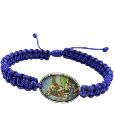 St Michael the Archangel Guardian Angel Bracelet/Adjustable Cord/Police Military Paramedic Saint Navy Blue Adults 7.5" - 9.5 ...