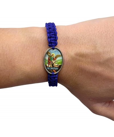 St Michael the Archangel Guardian Angel Bracelet/Adjustable Cord/Police Military Paramedic Saint Navy Blue Adults 7.5" - 9.5 ...