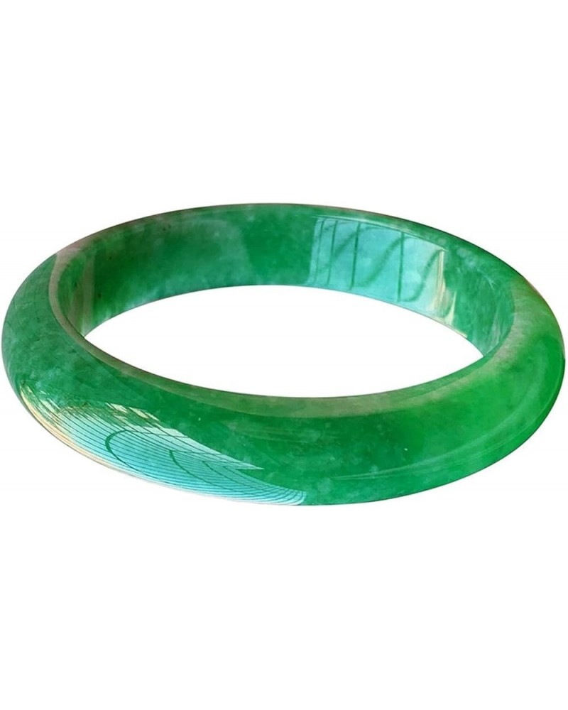 Natural Burmese Jade Bangle Bracelet Full Green Jadeite for Women Jewellery Box Gift with Certificate 56mm $41.54 Bracelets