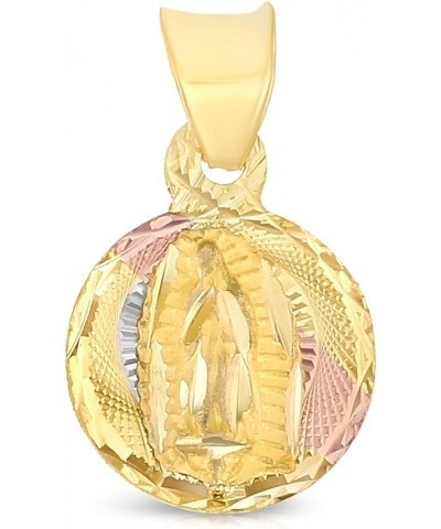 14K Gold Virgin Mary Guadalupe Stamp Charm Pendant with 1.5mm Valentino Chain Necklace 18.0 Inches $78.44 Necklaces