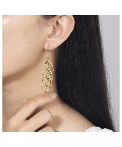 Sterling Silver Earrings Dangle Earrings Linear Drop Statement Earrings for Women GOLD $10.82 Earrings