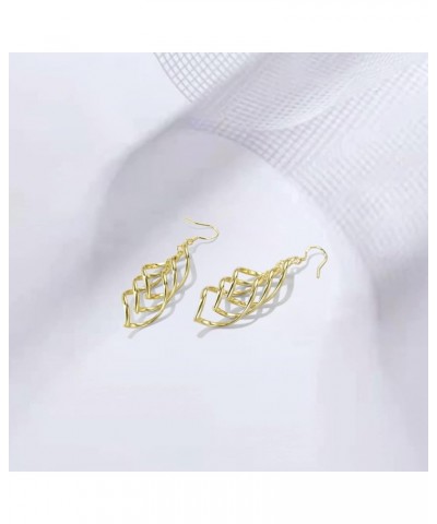 Sterling Silver Earrings Dangle Earrings Linear Drop Statement Earrings for Women GOLD $10.82 Earrings