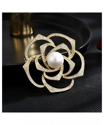 Flower Brooch for Women Rhinestone Flower Brooch Pins Floral Brooches Jewelry Gift for Mom Wife Style 5 $16.20 Brooches & Pins