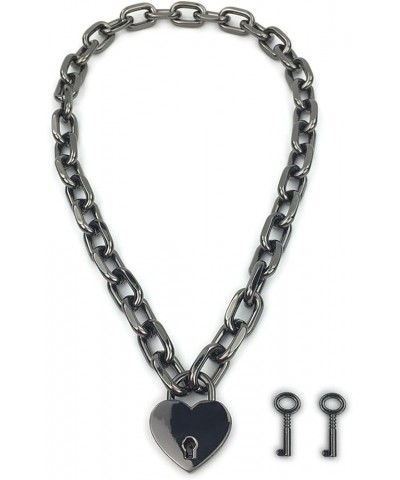 Padlock Chain Necklace Collar Choker with Two Keys and Box for Women, Men and Pet 20 Inches E $11.75 Necklaces