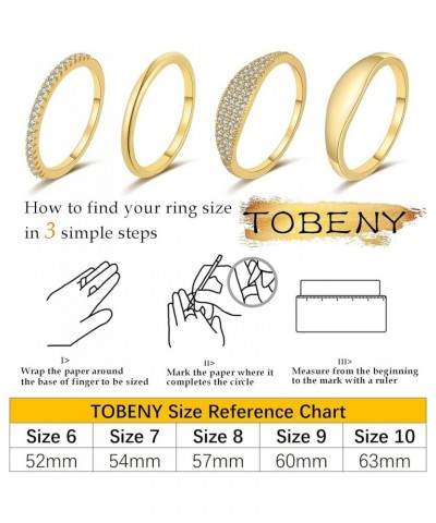 Stackable Gold Rings for Women Non Tarnish Dainty 14K Gold Plated Stacking Cubic Zirconia Thumb Ring Set Trendy Statement Pro...