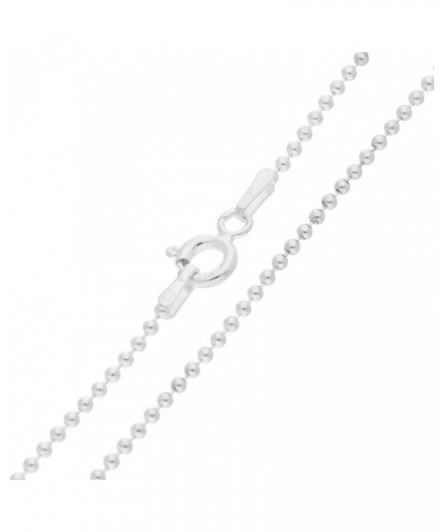 1.5mm Nickel-Free Sterling Silver Round Bead or Ball Chain Necklace(Lengths 14",16",18",20",22",24",26",28",30",36") 26.0 Inc...